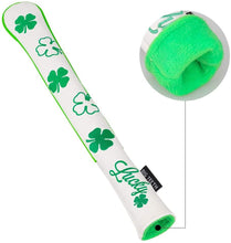
                        
                          Load image into Gallery viewer, Golf Alignment Stick Covers Lucky Clover Holds 2 Sticks Leather Elegant Stick Holder Golf Club Protector - JOY2ESpree
                        
                      