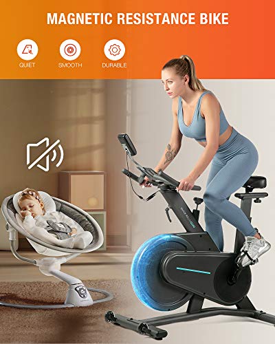 OVICX Magnetic Stationary Bike Belt Drive Indoor Cycling Workout Bike for home Gym - JOY2ESpree