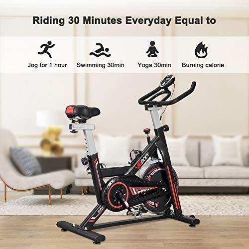 VIGBODY Stationary Bike Exercise Bike Belt Drive Indoor Cycling Bike for Home Cardio Workout Bike Heavy Duty Flywheel Bicycles - JOY2ESpree