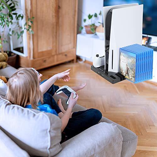 WiseZen PS5 Vertical Stand, Cooling Fan for PS5 & PS5 Digital Edition Console - JOY2ESpree