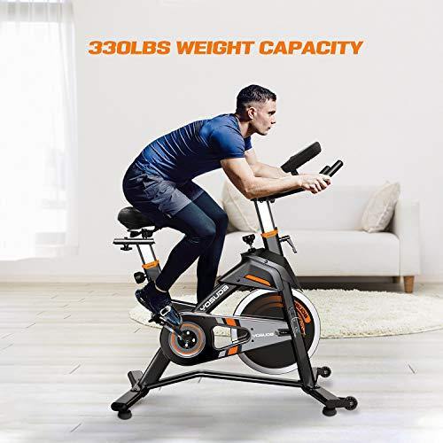 YOSUDA Indoor Cycling Bike Stationary - Exercise Bike for Home Gym with Comfortable Seat Cushion, Silent Belt Drive, iPad Holder - JOY2ESpree