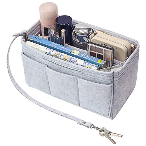 Purse Handbag Organizer Insert, MISIXILE Felt Bag Organizer with Handles