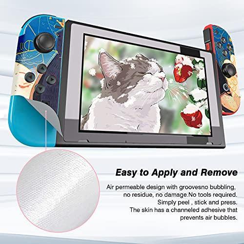 DLseego Switch Skin Sticker Pretty Pattern Full Wrap Skin Protective Film Sticker Compatible with Nintendo Switch- Cute Cat - JOY2ESpree