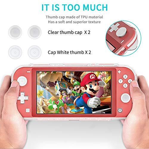 DLseego Carrying Case for Nintendo Switch lite, Newest Design Portable Travel Carrying Case 4 in 1 Accessories Kit with 1 Pcs Glitter case - JOY2ESpree