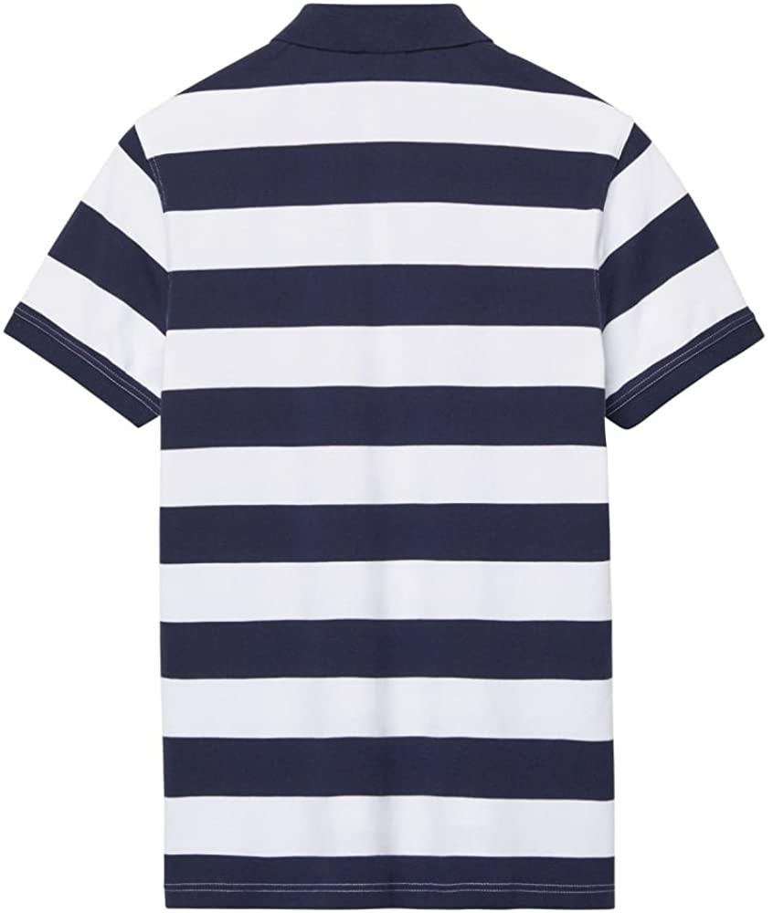 GANT Contrast Collar Barstripe Pique Polo Shirt - JOY2ESpree