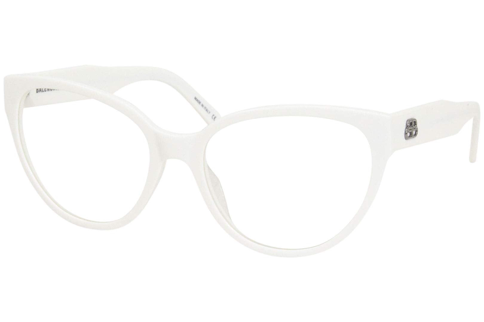 Balenciaga BB0064O 003 Eyeglasses Women's White Full Rim Optical Frame 54mm