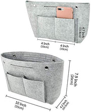 
                        
                          Load image into Gallery viewer, DLseego Felt Tote Handbag Purse Cosmetic Storage Makeup Bag Pocketbook Organizer Insert Divider Shaper Bag in Bag
                        
                      