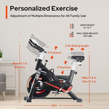 
                        
                          將圖片載入圖庫檢視器 Ober Stationary Exercise Bike 300 lb Capacity, Cardio Workout Spin Bikes for Home, Indoor Cycling Bike with Heart Rate Monitor - JOY2ESpree
                        
                      