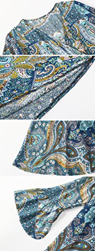 R.Vivimos Womens Summer Long Sleeve Cardigan Sexy Maxi Dresses