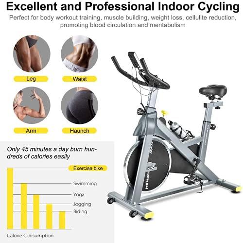 Wonder Maxi Indoor Cycling Bike, Exercise Bike Stationary Belt Drive Workout Bike - JOY2ESpree