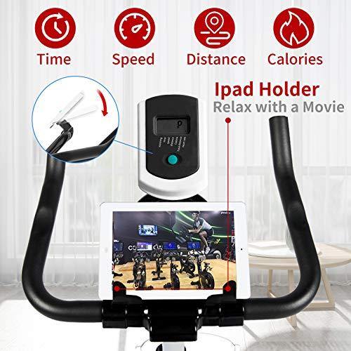 Afully Indoor Exercise Bikes Stationary, Fitness Bike Upright Cycling Belt Drive - JOY2ESpree
