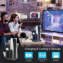 
                        
                          Load image into Gallery viewer, UeeVii PS5 Stand Station for PS5 Console/Digital Edition/UHD - JOY2ESpree
                        
                      