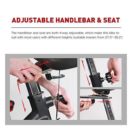JOROTO Belt Drive Indoor Cycling Bike with Magnetic Resistance Exercise Bikes Stationary ( 300 Lbs Weight Capacity ) (Updated) - JOY2ESpree