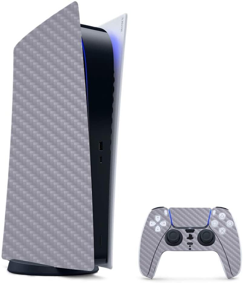MightySkins Carbon Fiber Skin Compatible with PS5 / Playstation 5 Digital Edition Bundle - JOY2ESpree