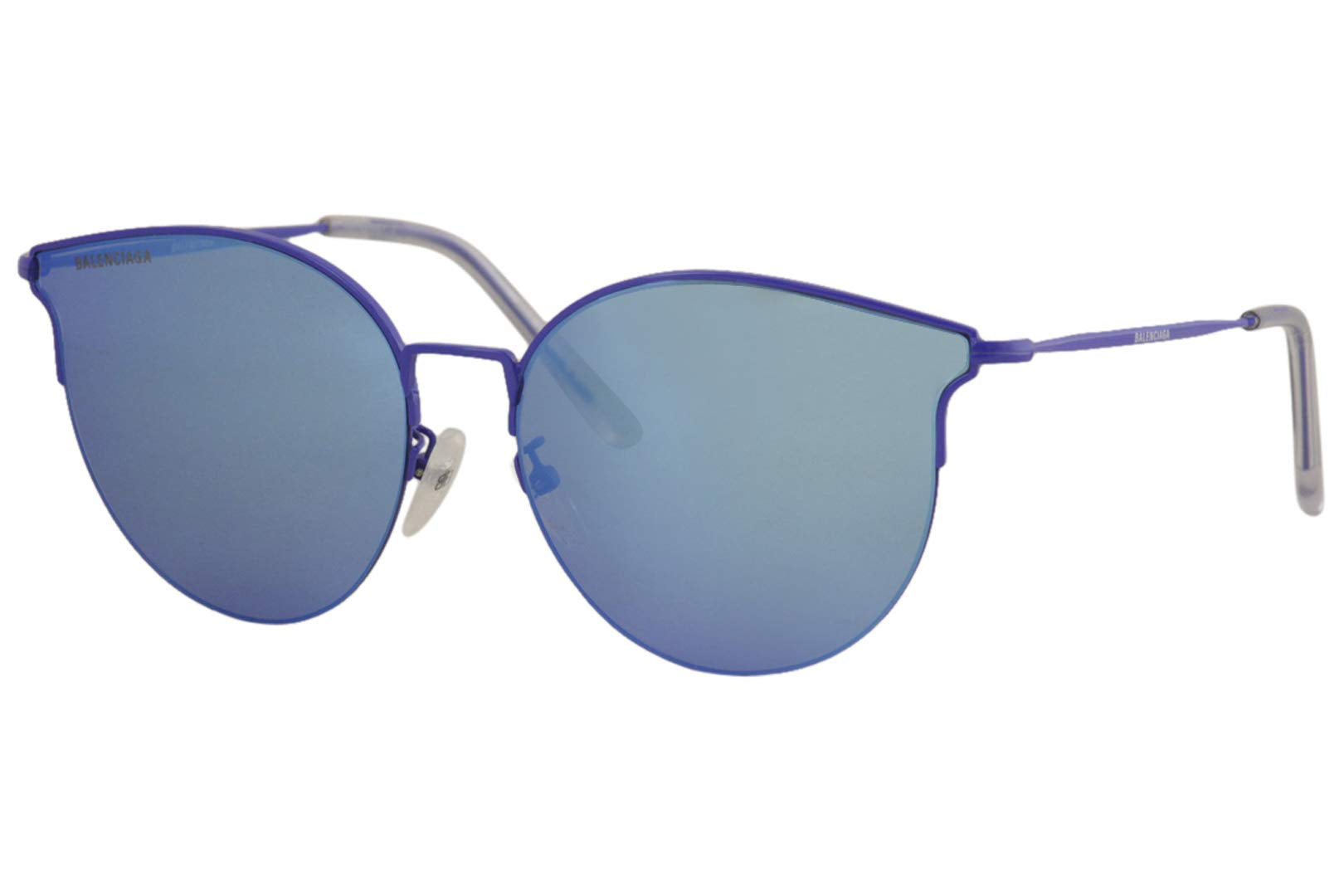 Balenciaga BB0021SK Sunglasses 003 Blue/Blue Mirror(Double) Lens 61 mm
