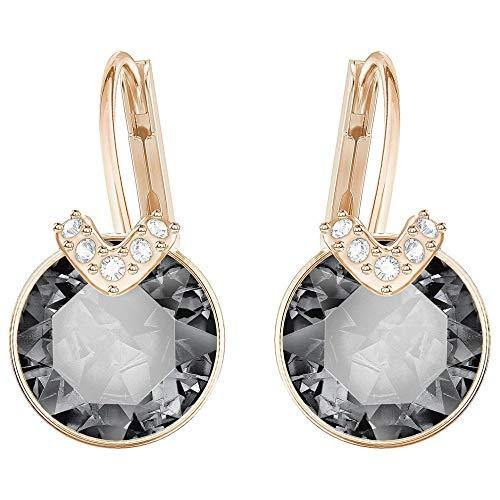 SWAROVSKI Women's Bella V Crystal Earrings Collection, Gray Crystals, Pink Crystals, Clear Crystals - JOY2ESpree