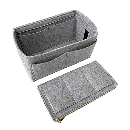SheYang Tote Shaper, Fit LV Speedy, Longchamp, Tote & Purse Organizer Insert, Felt Bag organizer with zipper, Handbag