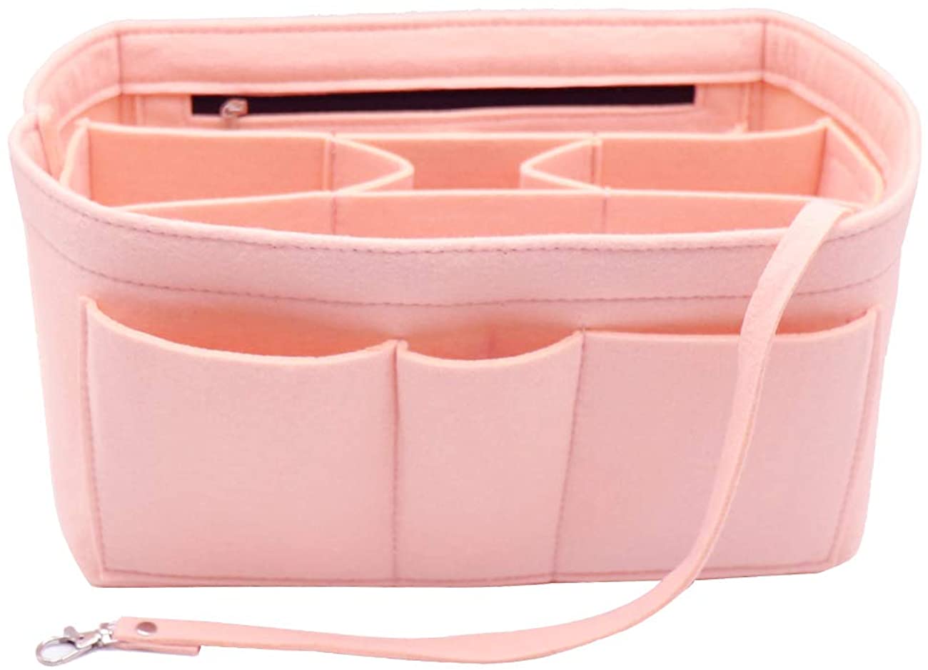 Felt Fabric Purse Tote Diaper Bag Organizer Insert Bag in Bag with Zipper Inner Pocket For Neverfull Speedy