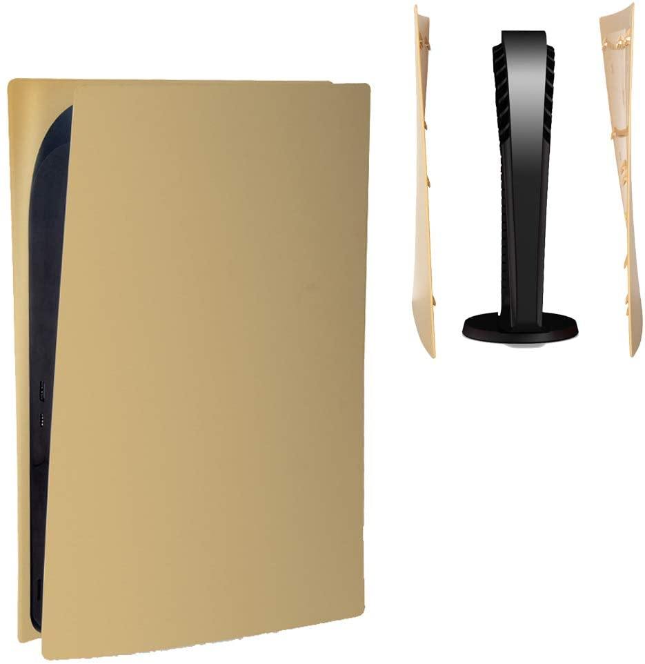 PS5 Replacement Faceplate Cover, Housing Shell Case for Sony Playstation 5 Ultra HD/Digital Edition Console (Digital Edition, Gold) - JOY2ESpree