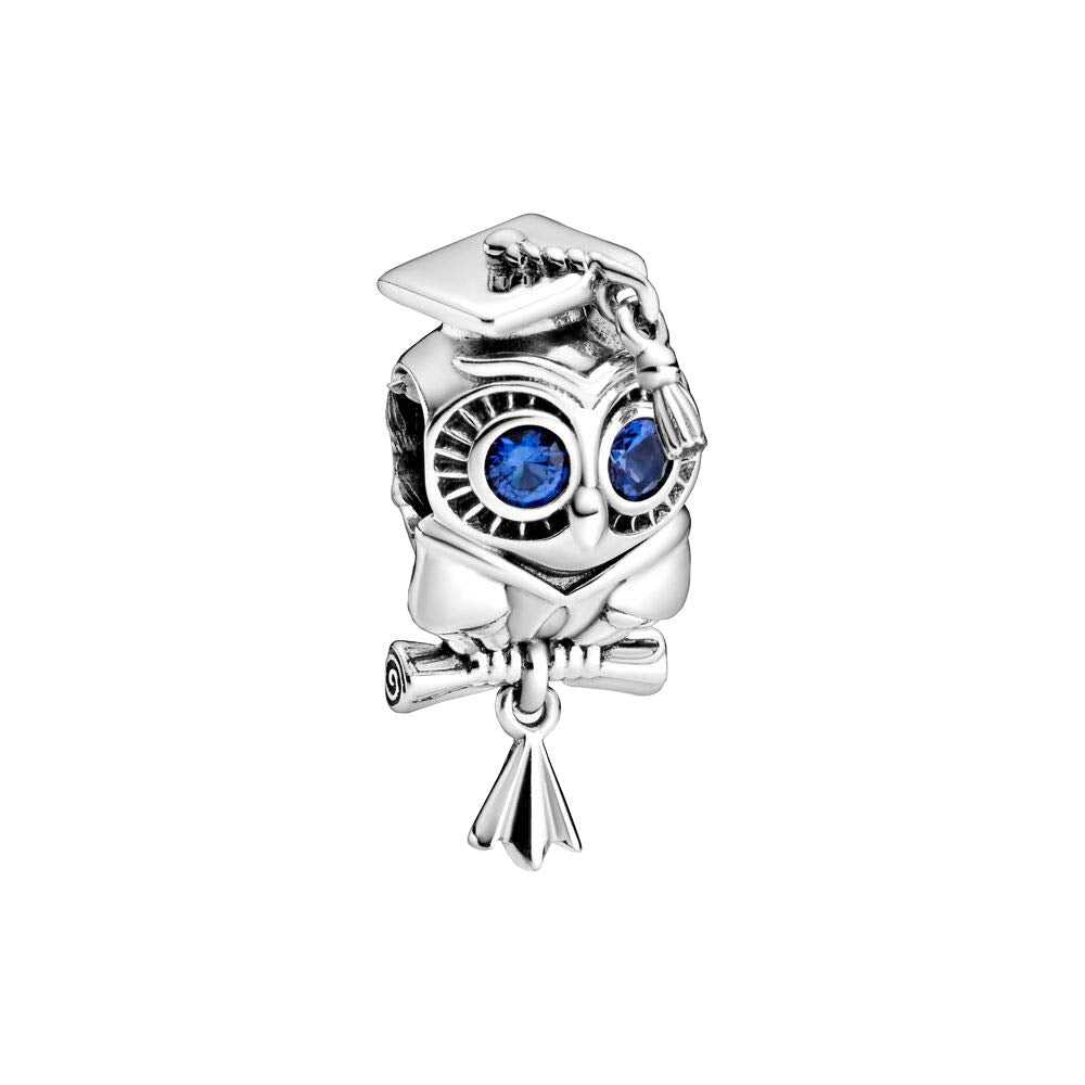 PANDORA Wise Owl Graduation, Blue Crystal - JOY2ESpree