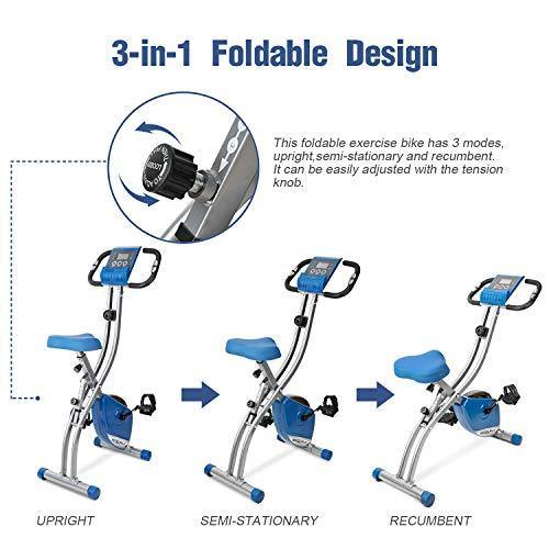 Wonder Maxi Folding Exercise Bike Magnetic, Upright Stationary Recumbent Exercise Bike - JOY2ESpree