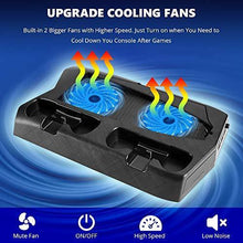
                        
                          Load image into Gallery viewer, Cooling Vertical Stand for PS5 Console With Dual Controller Charger, Compatible with PlayStation 5 Console &amp; Digital Edition, - JOY2ESpree
                        
                      