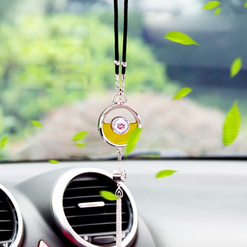 VILLSION Car Logo Perfume Air Freshener Rearview Mirror Pendant Ornament Exquisite for Car with Gift Box
