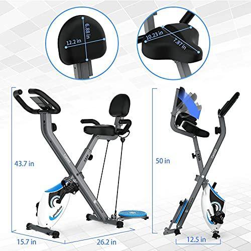 cycool Foldable Exercise Bike Magnetic Stationary Bikes Indoor Cardio Training Cycle - JOY2ESpree
