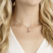 
                        
                          Load image into Gallery viewer, Swarovski Women's Dazzling Swan Necklace, Blue Crystals, Pink Crystals - JOY2ESpree
                        
                      