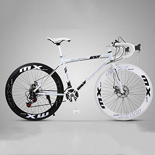 XSLY 2020 New 26 Inch Road Mountain Bike Curved Handle Cycling 24 Speed Disc Brakes Front and Rear Bicycles