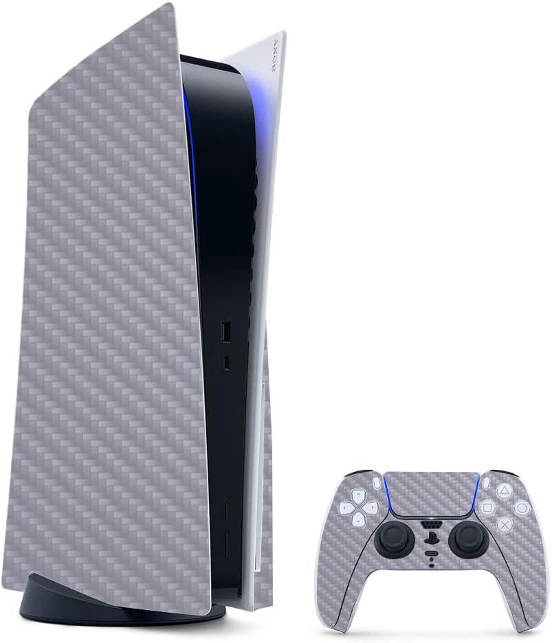 MightySkins Carbon Fiber Skin Compatible with PS5 / Playstation 5 Digital Edition Bundle - JOY2ESpree