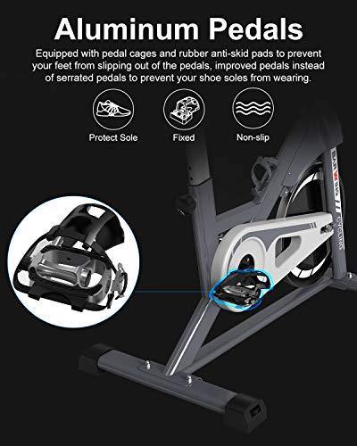 BARWING Magnetic Indoor Cycling Bike Exercise Bike Stationary Workout Bike with Professional Handlebar for Home Use Gray - JOY2ESpree