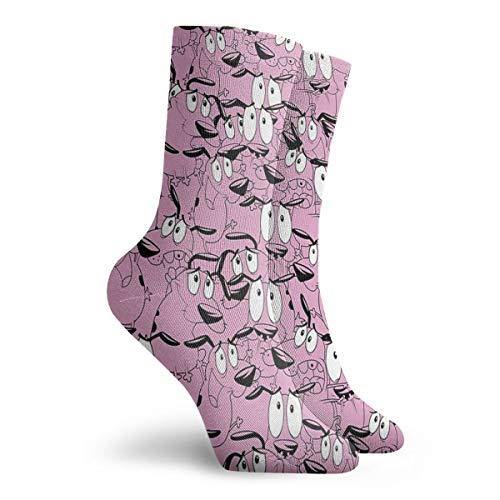 Wilson-Martin Courage The Cowardly Dog Pattern Socks Casual Socks Sports Socks Fun Work Socks for Men/Women 11.8Inch - JOY2ESpree