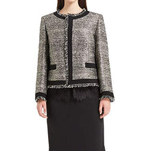 
                        
                          將圖片載入圖庫檢視器 MARINA RINALDI Women's Contessa Lace Trim Jacket, Silver/Black
                        
                      