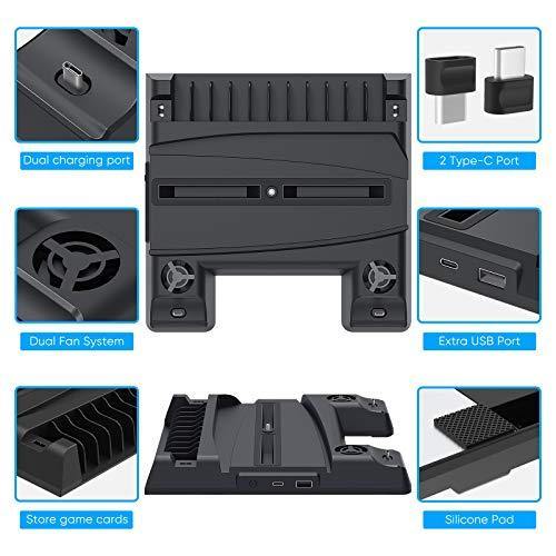 Cooling Fan Stand for PS5 Controller and PS5 Console Disc Version/Digital Edition - JOY2ESpree