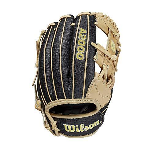 Wilson 2021 A2000 SuperSkin 1787 (Infield) - Right Hand Throw,11.75",Black, Yellow, WBW1000971175, Large - JOY2ESpree