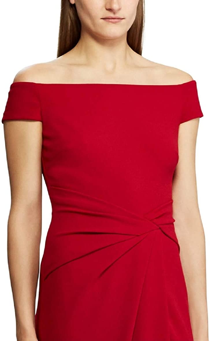 Ralph Lauren Lauren Women's Cap Sleeve Crepe Gown Evening Dress