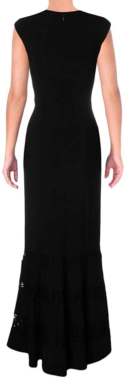 LAUREN RALPH LAUREN Womens Tish Combo Lace Inset Surplice Evening Dress - JOY2ESpree