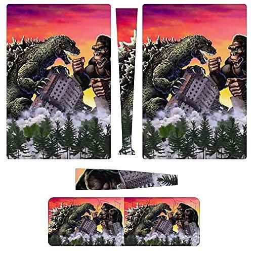 PS5 console controller skin sticker God-zilla Vs. King Kong PlayStation 5 full body vinyl skin sticker protection decal(Digital edition) - JOY2ESpree