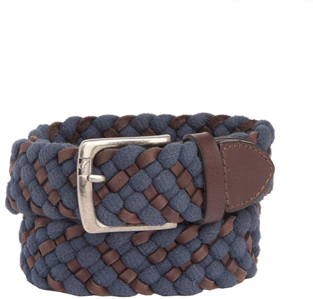 Tommy Bahama Men's Two-Tone Stretch Braided Web Belt