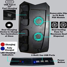 
                        
                          Muat gambar ke penampil Galeri, Vertical Stand with Dual Cooling Fans for Sony PS5 Digital Edition &amp; PS5 UHD - JOY2ESpree
                        
                      