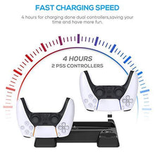 
                        
                          Load image into Gallery viewer, Cooling Fan Stand for PS5 Controller and PS5 Console Disc Version/Digital Edition - JOY2ESpree
                        
                      