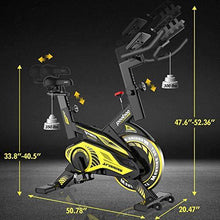 
                        
                          Cargar imagen en el visor de la galería, Pooboo Indoor Cycling Bike Belt Drive Exercise Bike Stationary with Comfortable Seat Cushion, Tablet Holder and LCD Monitor for Home Workout - JOY2ESpree
                        
                      