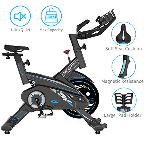 pooboo Exercise Bike, Heavy Duty Indoor Cycling Bike Stationary Belt Drive - JOY2ESpree