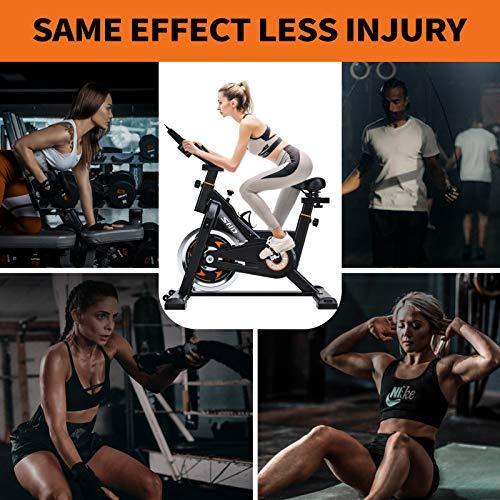 SND Magnetic Resistance Whisper Quiet Indoor Cycling Bike Stationary -Cycle Bike with Tablet Holder＆Comfortable Seat Cushion - JOY2ESpree