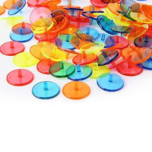 sansheng 200 PCS Plastic Circular Transparent Golf Position Mark and Baseball Position Mark/Position Markers for Upright bass (Random Colors) - JOY2ESpree