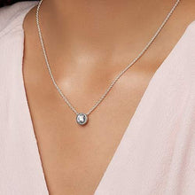 
                        
                          Load image into Gallery viewer, Pandora Jewelry Round Sparkle Halo Cubic Zirconia Necklace in Sterling Silver, 17.7" - JOY2ESpree
                        
                      