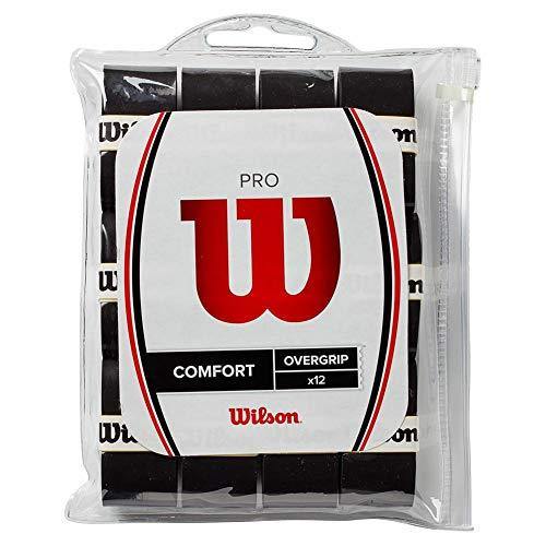 Wilson Pro Overgrip Pack of 12 Black, One Size - JOY2ESpree