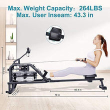 
                        
                          將圖片載入圖庫檢視器 MaxKare Water Rower Rowing Machine Foldable Water Resistance Row Machine with Large LCD Monitor and Phone Holder for Home Cardio Exercise Equipment - JOY2ESpree
                        
                      