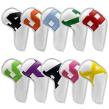 
                        
                          Load image into Gallery viewer, Golf Iron Covers 10pcs,Golf Iron Head Covers Leather Golf Iron Covers Set Colorful Golf Iron Headcovers - JOY2ESpree
                        
                      